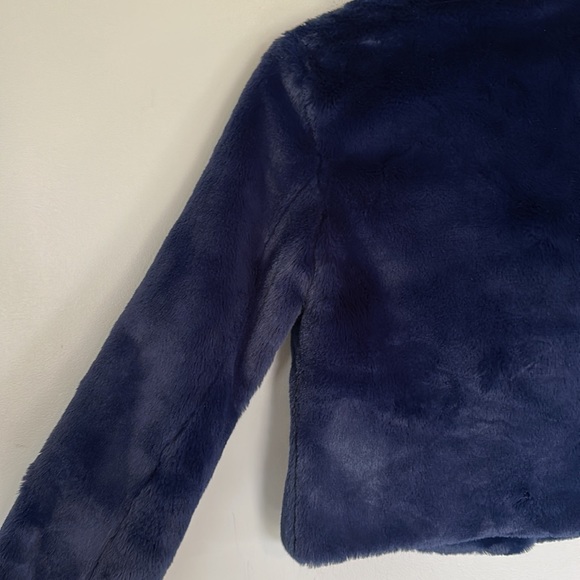 Express Faux Fur Jacket - Navy Blue - XS - Picture 11 of 16